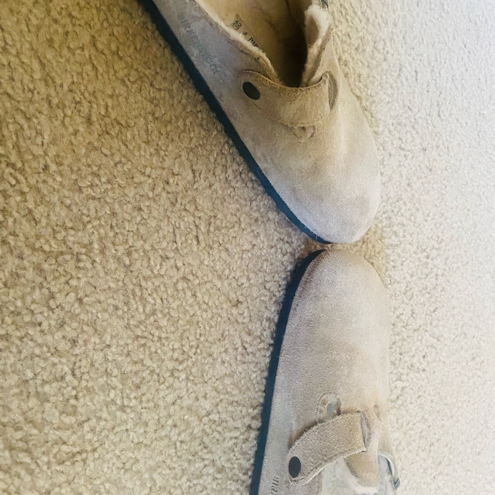 Boston Sheerling Suede Birkenstocks Taupe size 42 - Picture 5 of 6